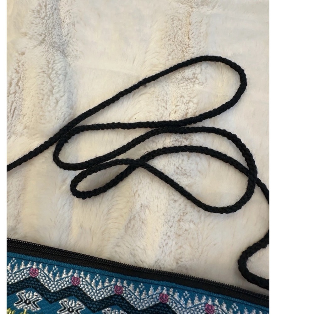 Handcrafted Sequin Elephant Crossbody Bag Black Boho Festival from Thailand - Picture 2 of 7
